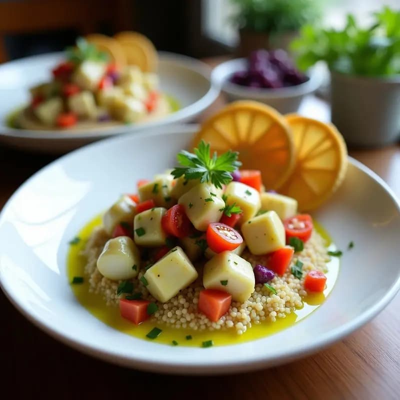 Ceviche de Pulpo con Aji Limón: Receta Peruana para Amantes del Marisco