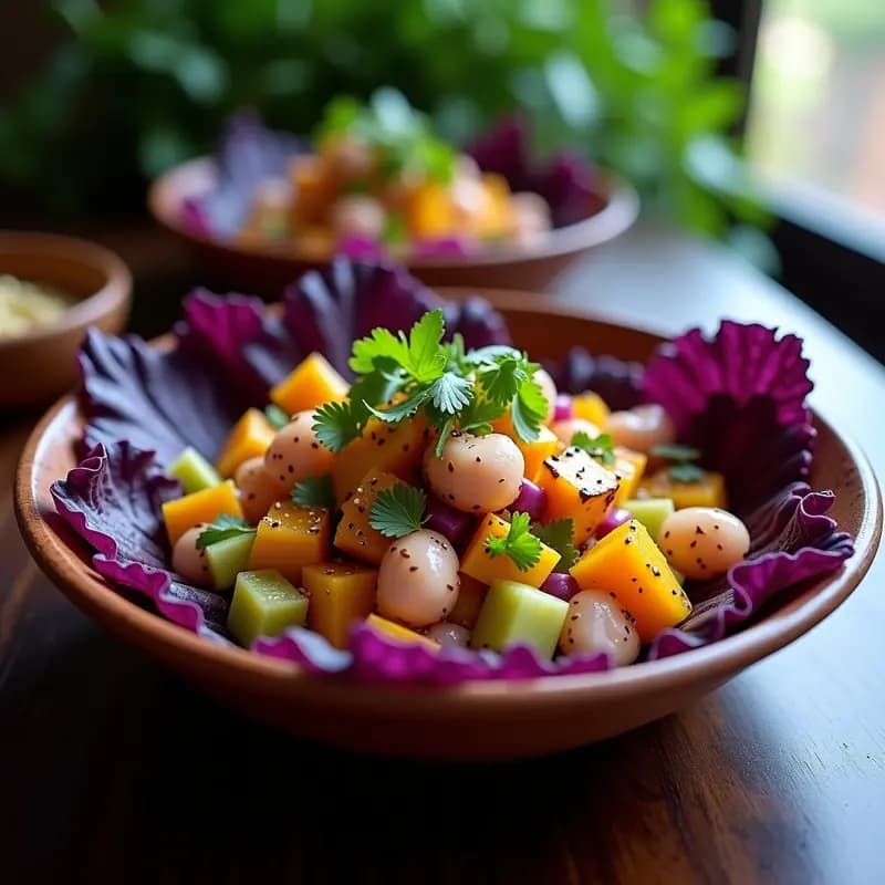 Ceviche Peruano de Pulpo y Camote Morado: Receta Alta en Proteína y Omega-3