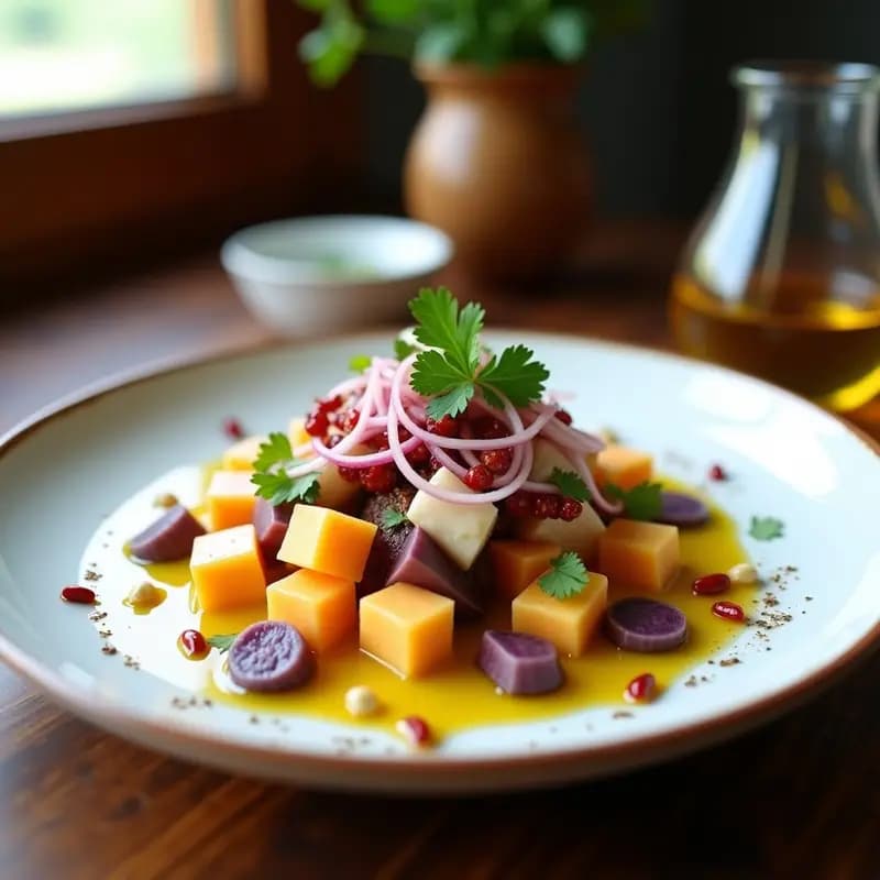Ceviche de Pulpo y Patata Dulce: Receta Peruana Innovadora con Toque Andino