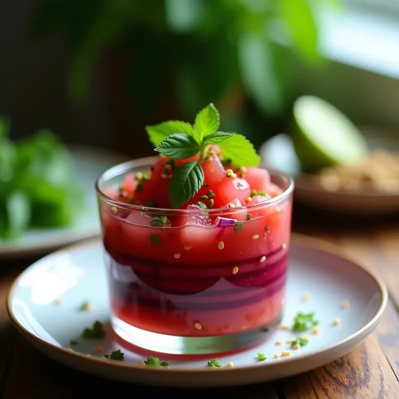 Ceviche de Remolacha y Algas Nori: Receta Vegana con Sabores del Mar Peruano