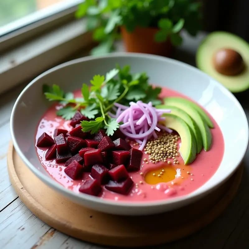 Ceviche de Remolacha y Nopal con Leche de Anacardos: Receta Vegana Mexicana y Desintoxicante
