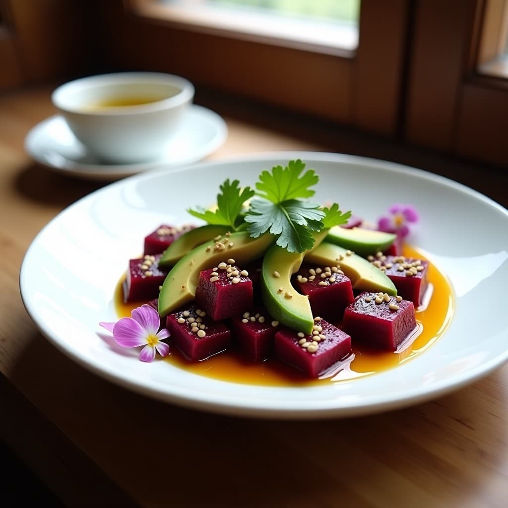 Ceviche de Remolacha y Nuez Moscada: Receta Vegana Peruana con Toque Dulce