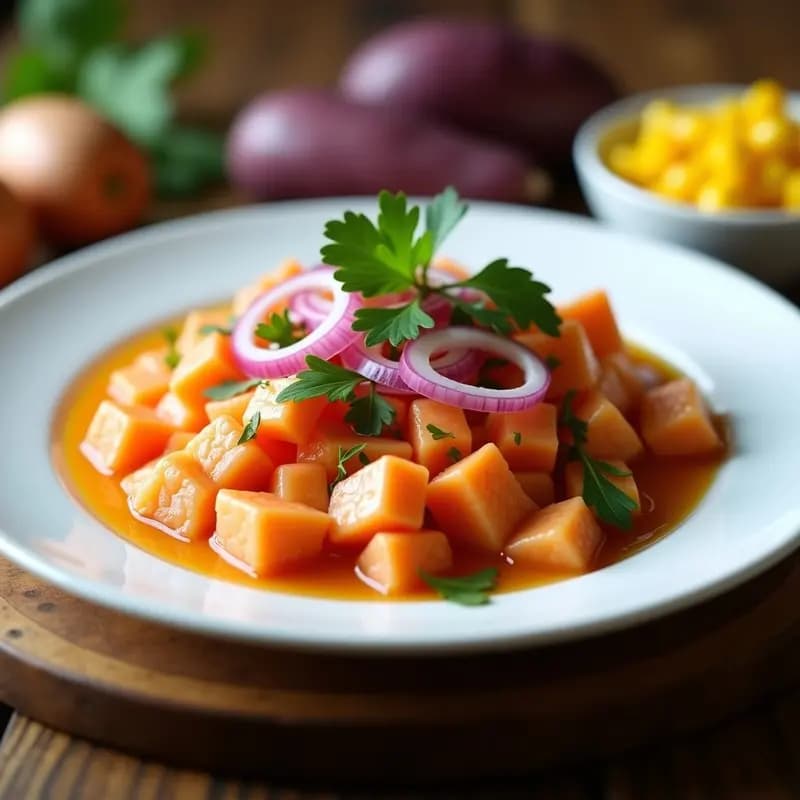 Ceviche de Salmón con Leche de Tigre de Mariscos: Receta Peruana Fresca y Cítrica
