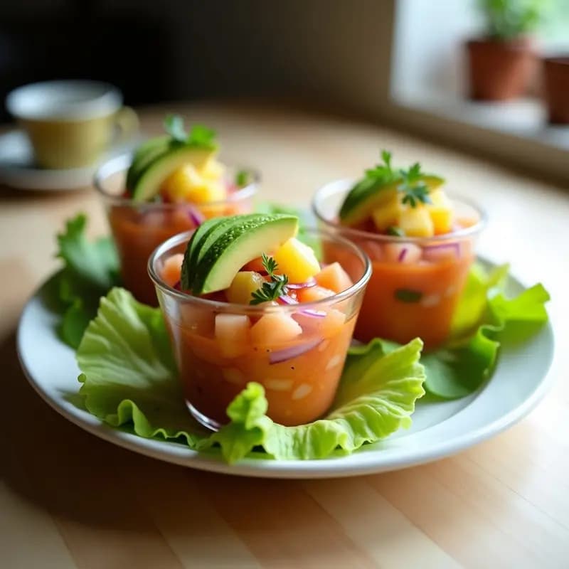 Ceviche de Salmón con Piña y Aguacate: Receta Peruanomexicana con Toque Tropical