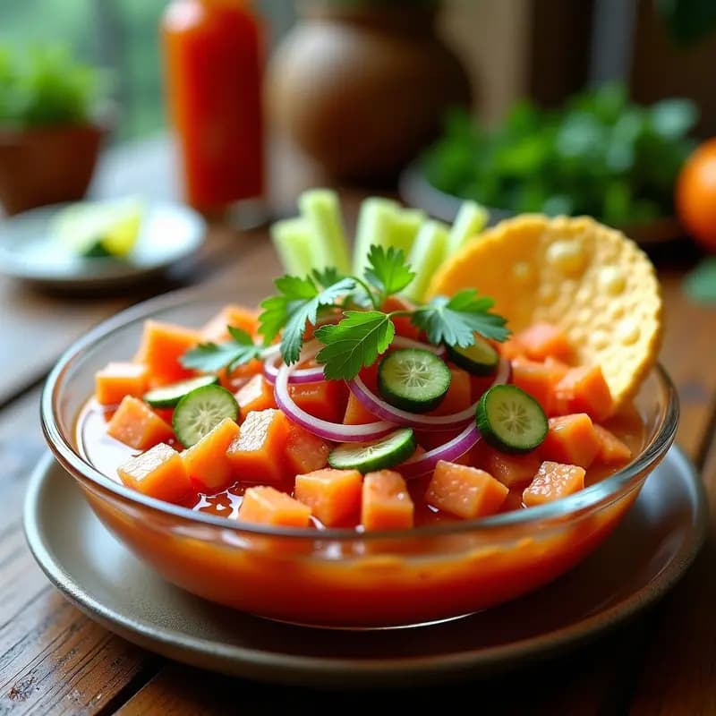Ceviche de Salmón con Salsa de Tamarindo y Cítricos: Receta Mexicana Fresca y Alta en Omega-3