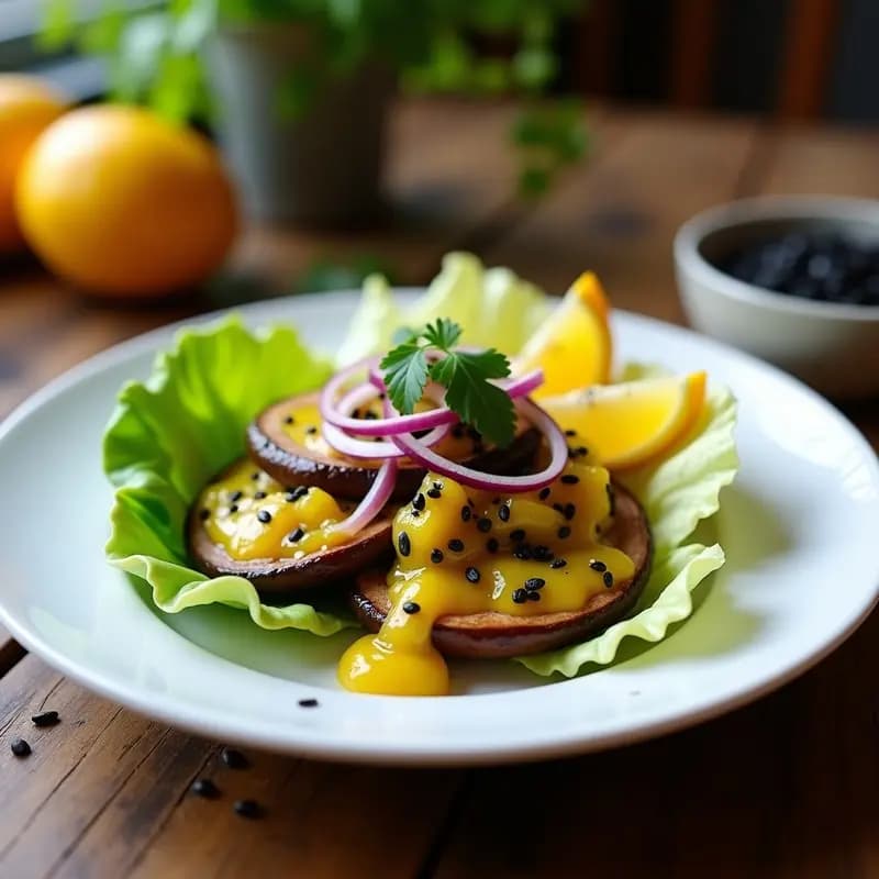 Ceviche de Setas Portobello y Maracuyá: Receta Peruana Vegana y Cítrica