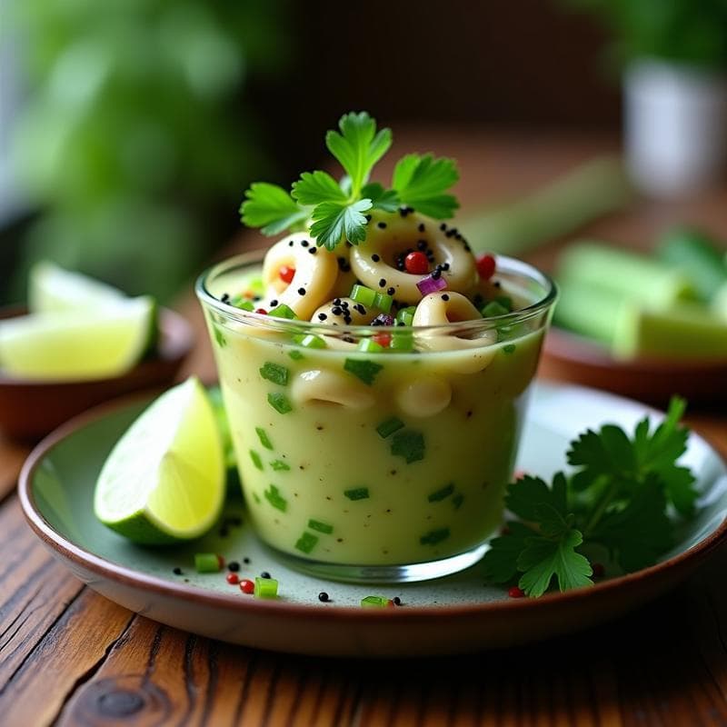 Ceviche de Setas Shimeji con Leche de Limón y Cilantro: Receta Vegana Peruano-Japonesa en 15 Minutos