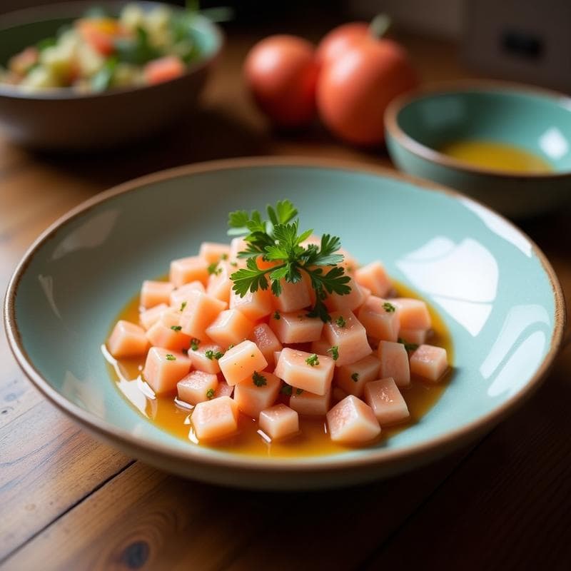 Ceviche de Champiñones Shimeji y Pomelo Rosa: Receta Vegana con Toque Cítrico en 15 Minutos