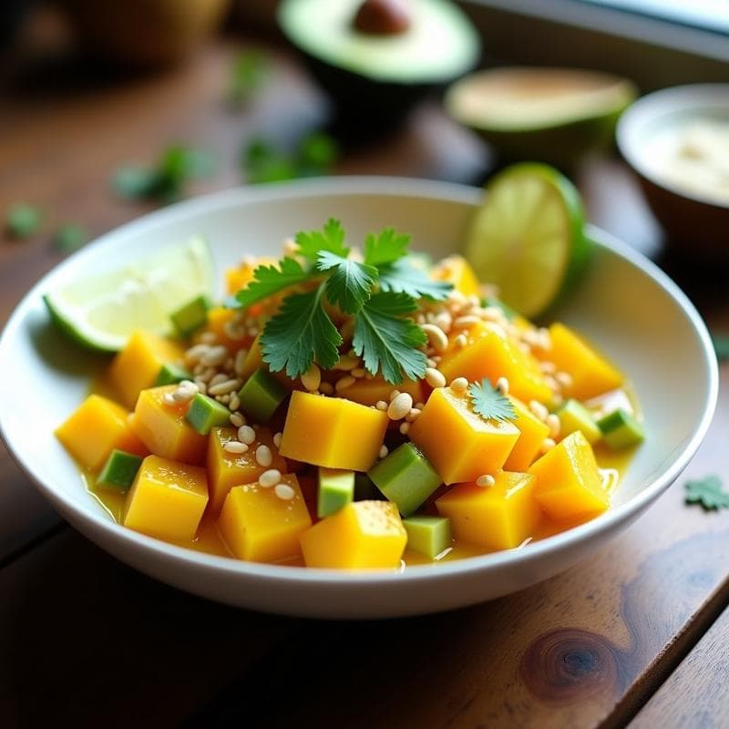 Ceviche Vegano de Jícama y Mango: Receta en Airfryer con Toque Ácido y Fresco