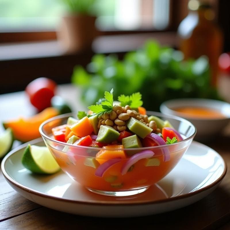 Ceviche Vegano de Jícama y Papaya: Receta Sin Cocción y Alta en Vitamina C