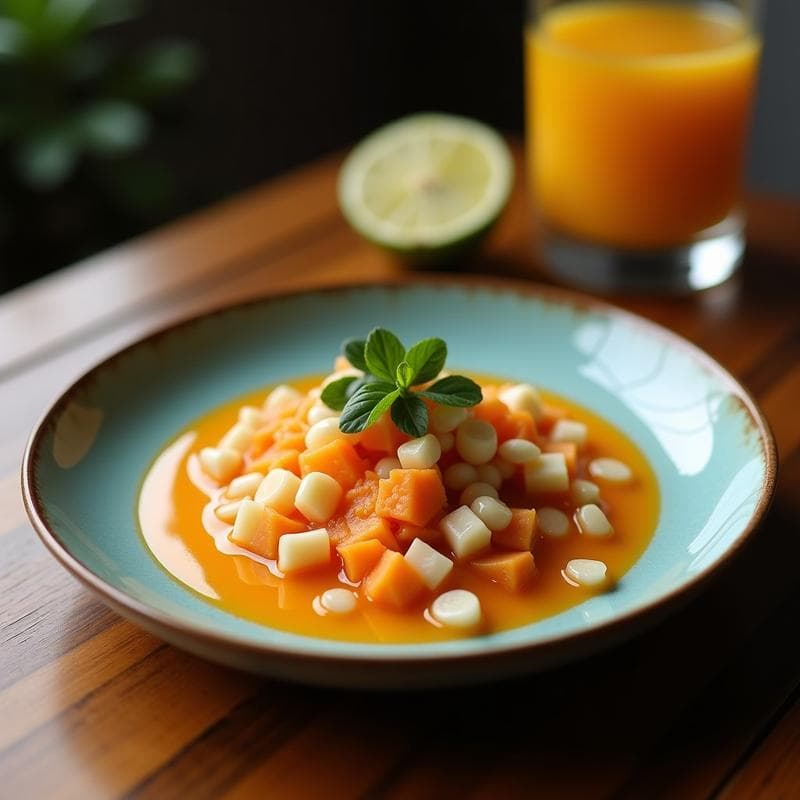 Ceviche de Zanahoria y Jicama con Leche de Naranja: Receta Vegana Sin Cocción y Crujiente