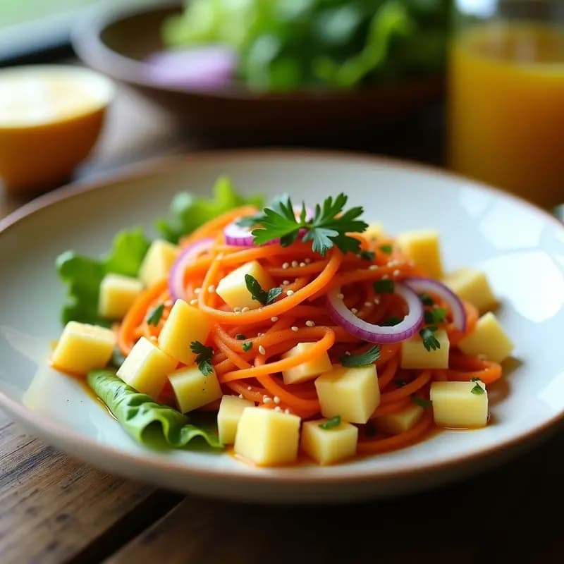 Ceviche de Zanahoria y Jicama con Vinagreta de Piña: Receta Mexicana Vegana y Fresca