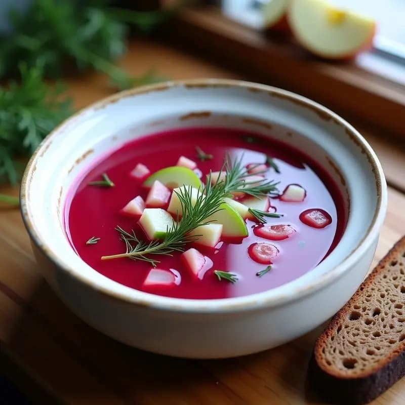 Ch Bloch (Sopa Fría de Remolacha): Receta Polaca Refrescante y Vegana