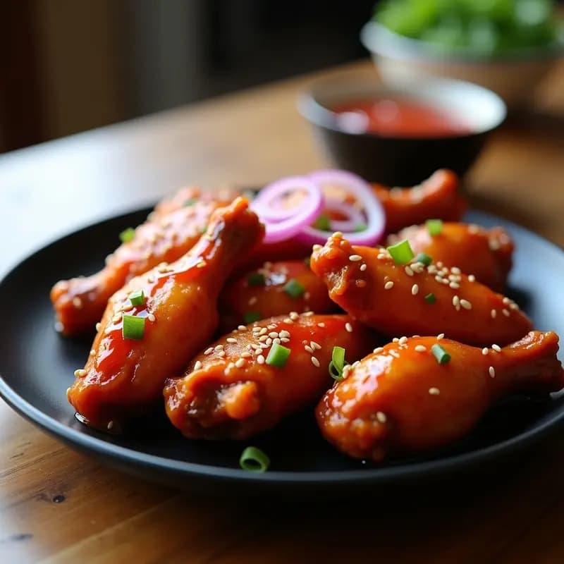 Ch Kawasaki (Alitas de Pollo Coreanas) con Glaseado de Gochujang y Miel: Receta en Airfryer