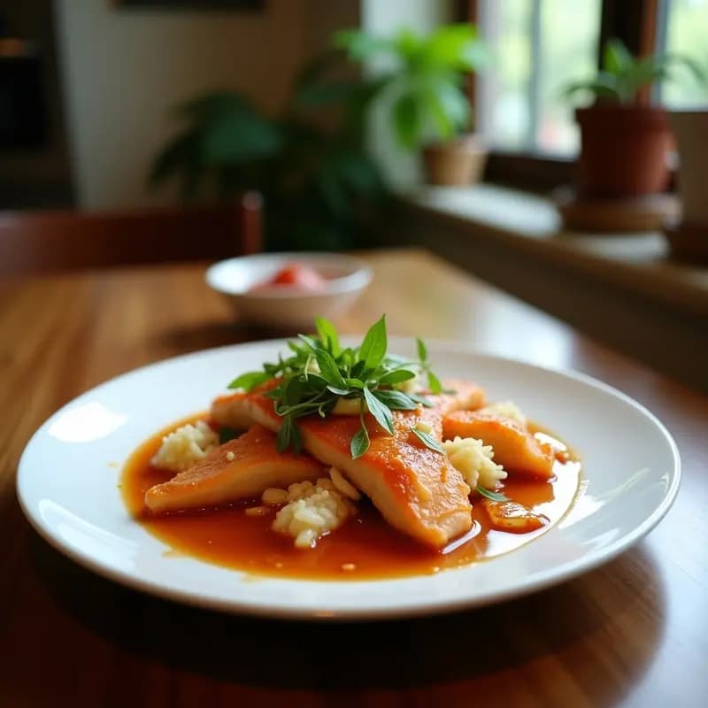 Ch ha Ca La Vong: Pez al Estilo Vietnamita con Cúrcuma y Jengibre en Sartén