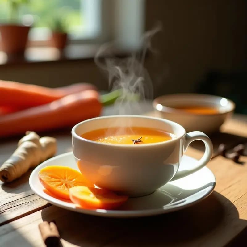 Chá de Cenoura com Gengibre: Té Brasileño Energizante con Zanahoria y Jengibre
