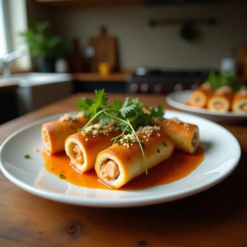 Cha Gio Vegano de Champiñones y Repollo: Rollitos Vietnamitas Crujientes en Freidora