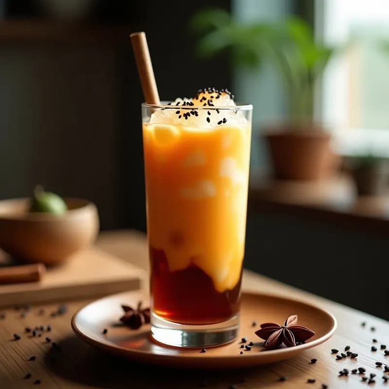 Cha Yen Tailandés: Té Helado con Especias y Leche Condensada