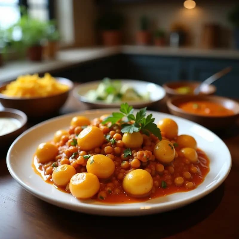 Chaat Masala de Batata y Garbanzos: Receta India Callejera Vegana y Crujiente