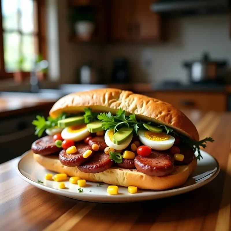 Chacarero Completo con Longaniza y Pebre: Receta Chilena en Airfryer