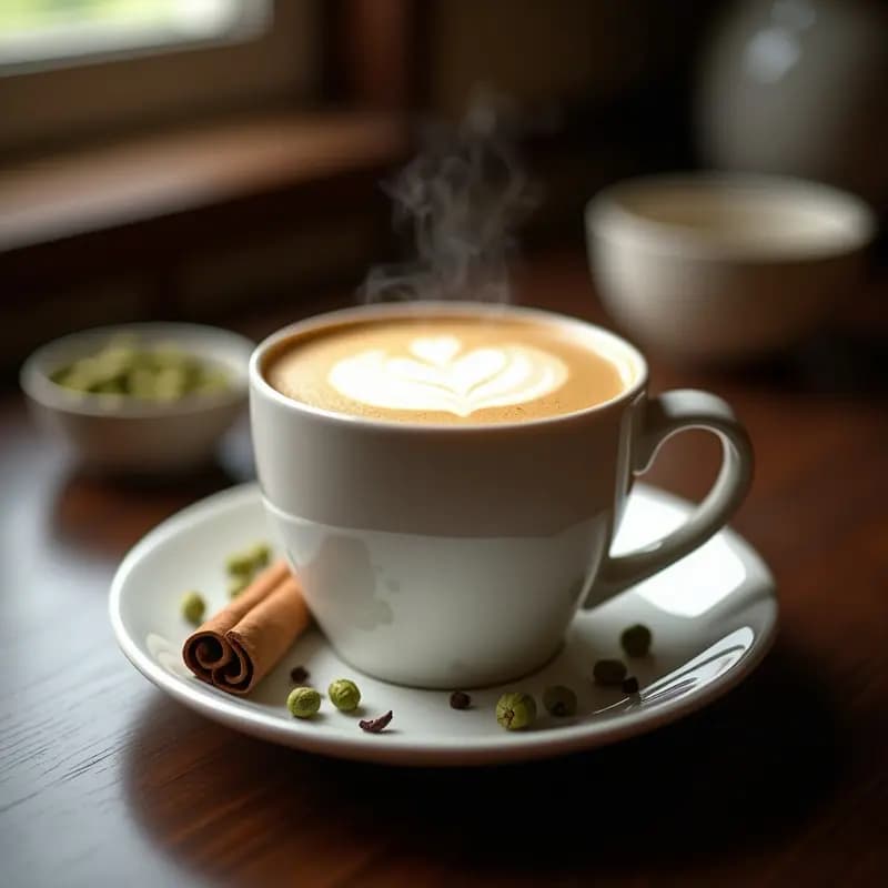 Chai Latte con Cardamomo y Jengibre: Bebida India Caliente y Reconfortante en 5 Minutos