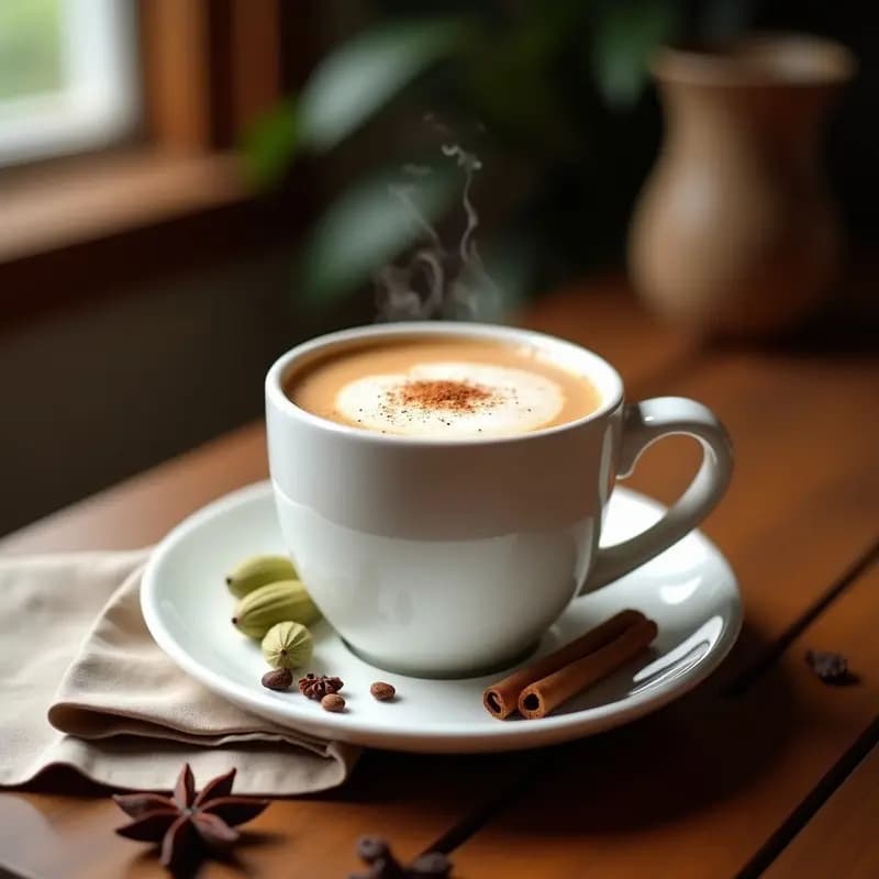 Chai Latte con Especias Casero: Bebida India Reconfortante y Sin Azúcar