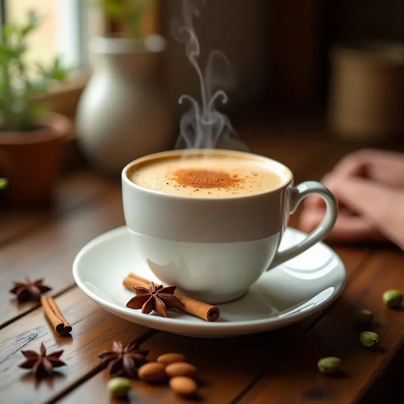 Chai Latte con Especias Casero y Leche de Almendra: Bebida Indiana Relajante en 10 Minutos