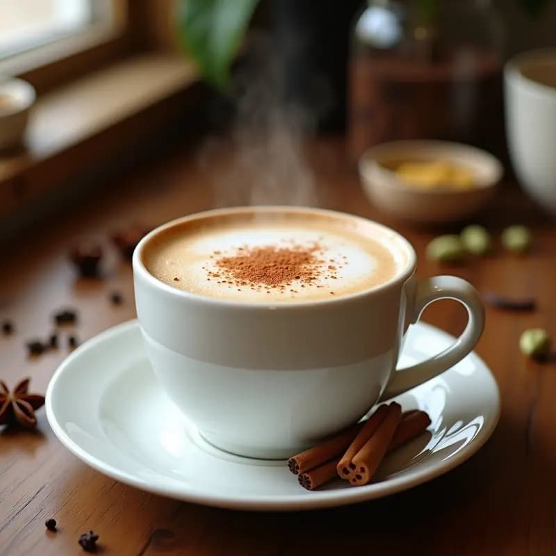 Chai Latte Especiado con Leche de Almendras: receta India caliente y reconfortante