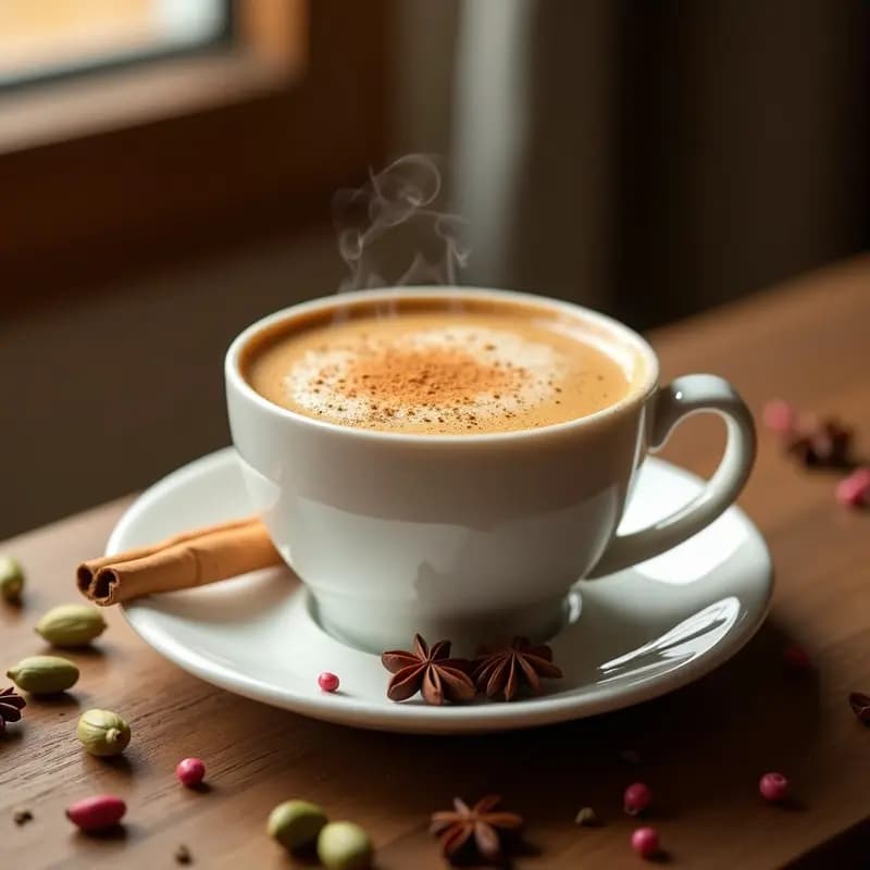Chai Masala Latte: BebidaIndia con Especias, Leche de Almendras y Miel