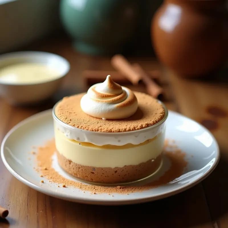 Chaja Uruguaya con Merengue y Crema Pastelera: Postre Crujiente y Ligero