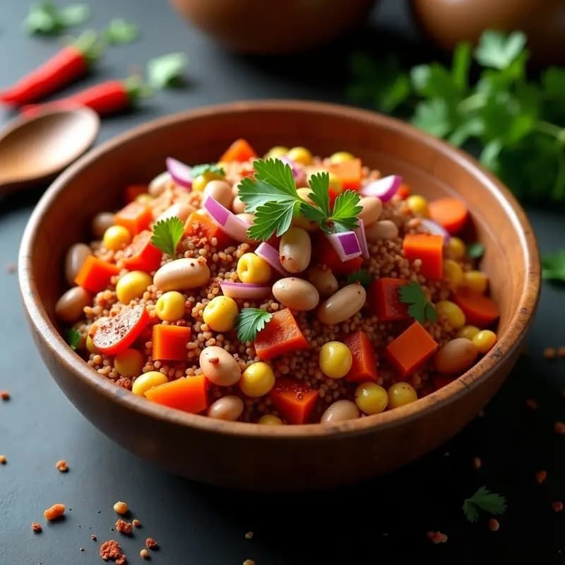 Chakalaka Sudafricana: Ensalada de Vegetales Picantes con Frijoles y Maíz