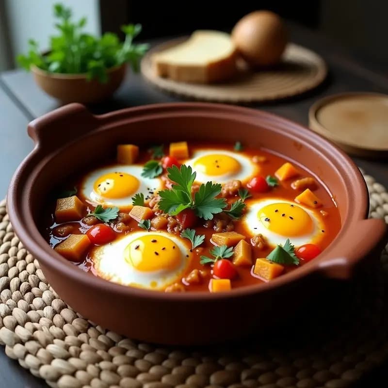 Chakchouka con Pollo y Calabaza: Receta Judía de Norte de África en Una olla