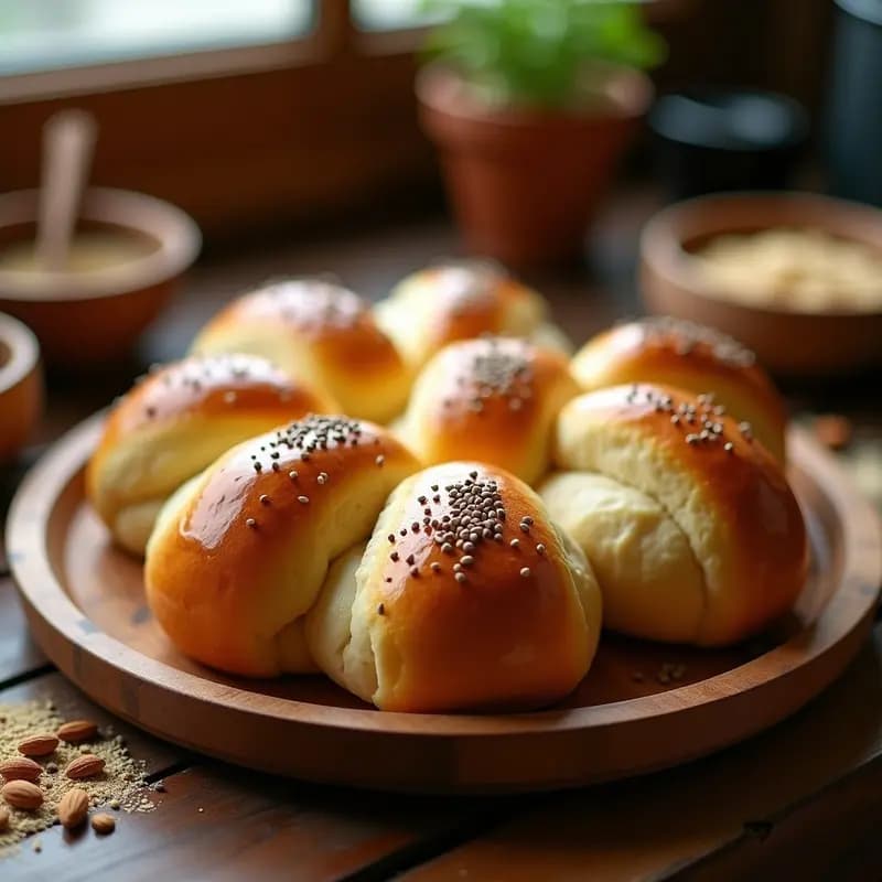 Challas de Harina de Almendra y Cardamomo: Pan Indio Keto y Sin Lactosa