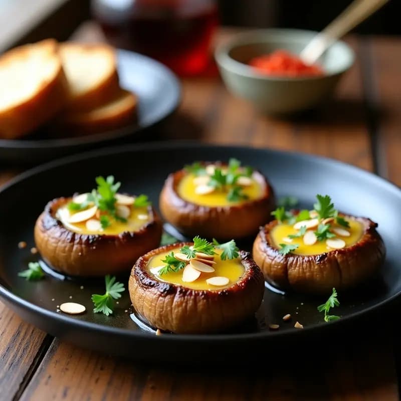 Los Bosques de Champiñones Portobello al Ajillo: Receta Española Gourmet en Airfryer