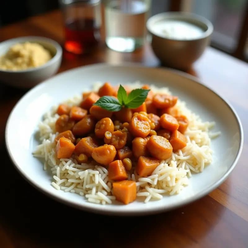 Chana Masala con Arroz Basmati Integral: Receta India Vegana y Alta en Fibra