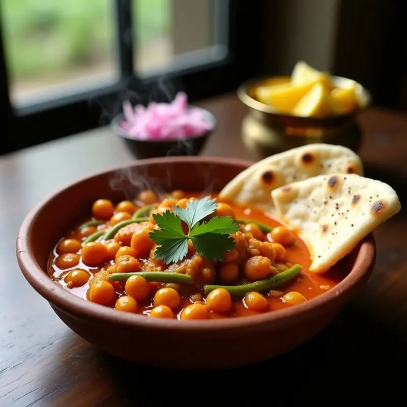 Chana Masala con Pan Naan de Garbanzo: Receta India Vegana y Sin Gluten