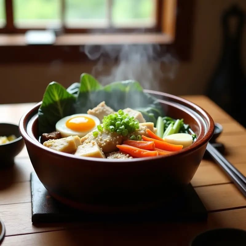 Chanko Nabe con Pollo y Verduras: Estofado Japonés para Sumotori Alto en Proteína