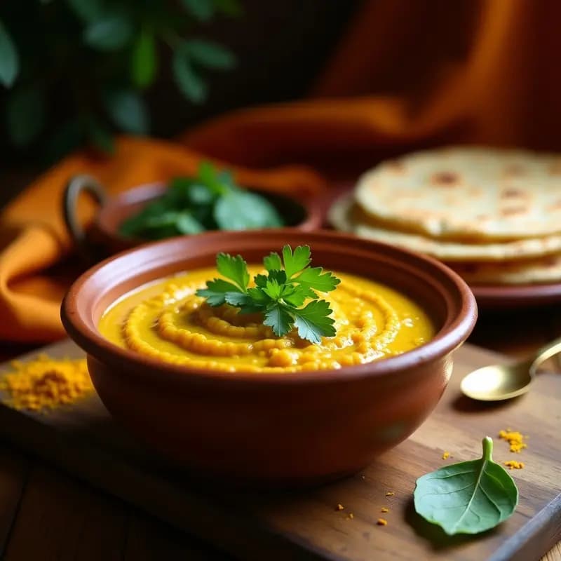 Chapati de Harina Integral con Curry de Lentejas Amarillas: Receta India Sin Gluten