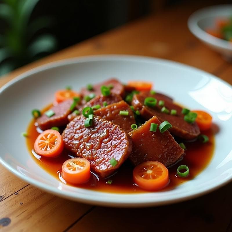 Char Siu Vegano de Seitán: Receta China con Glaseado de 5 Especias en Olla Express