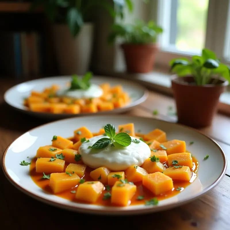 Chat Masala de Yogur Vegano y Batata: Entrante Indio con Toque Ácido