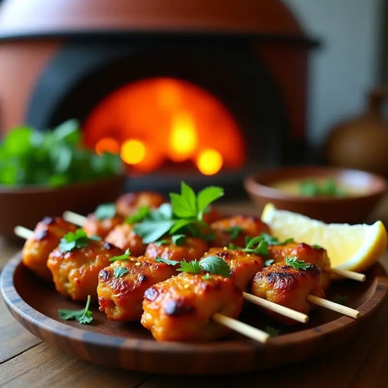 Chauri Indio con Pollo al Yogur y Especias: Receta Auténtica en Tandoor Casero