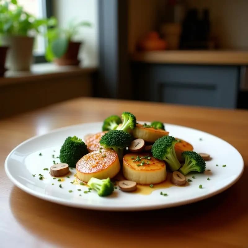 Chawanmushi de Brócoli y Shiitake: Flan Salado Japonés con Caldo Dashi Vegano