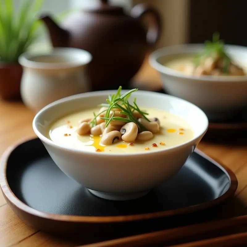 Chawanmushi de Hongos y Gingko: Postre Salado Japonés en Vapor Sin Huevos
