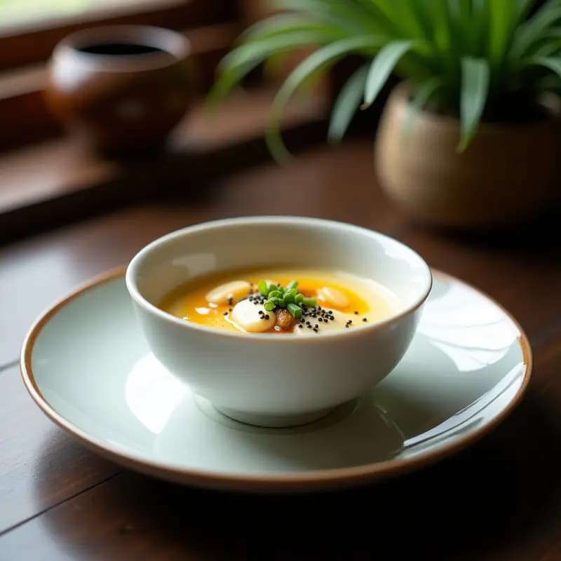 Chawanmushi de Hongos Shiitake y Gingko: Flan Salado Japonés en Airfryer