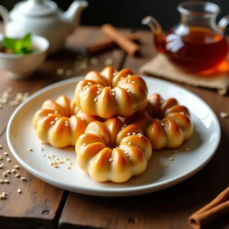 Chebakia con Miel y Sésamo: Dulce Marroquí de Ramadán Sin Horno