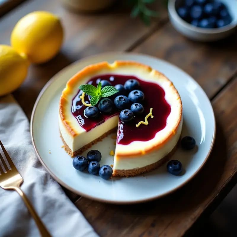 Cheesecake de Queso de Anacardos y Arándanos: Postre Vegano Sin Cocción y Ultracremoso