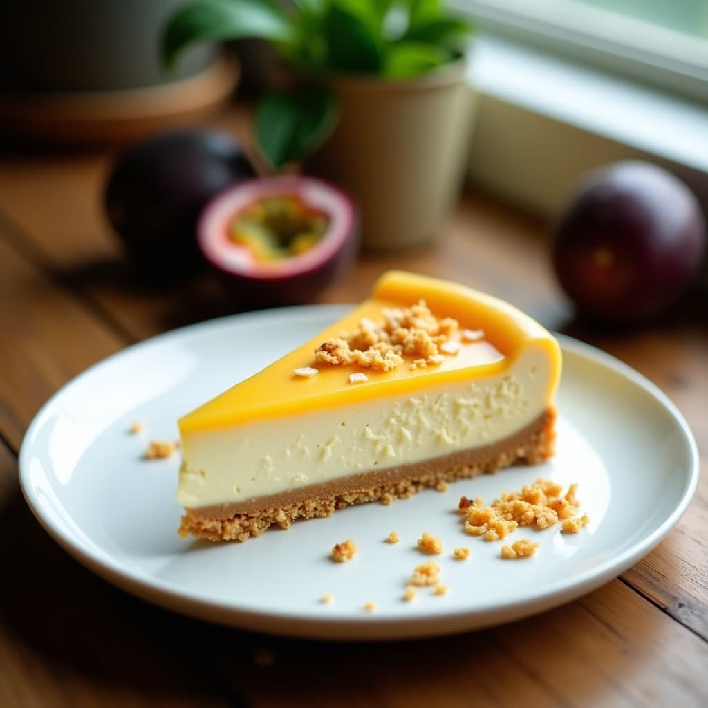 Cheescake de Anacardos y Maracuyá: Postre Vegano Sin Cocción y Sin Azúcar