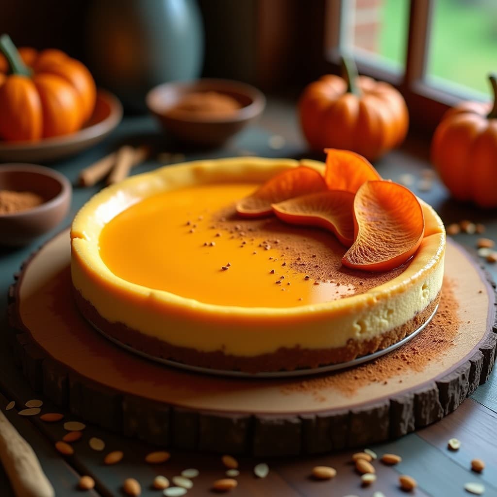 Cheesecake de Calabaza y Especias: Postre Sin Horno y Sin Azúcar con Base de Almendras