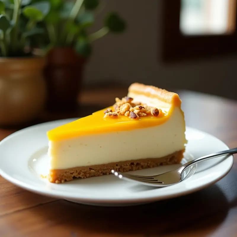 Cheesecake de Queso de Casinga y Maracuyá: Postre Colombiano Sin Horno y Sin Lactosa