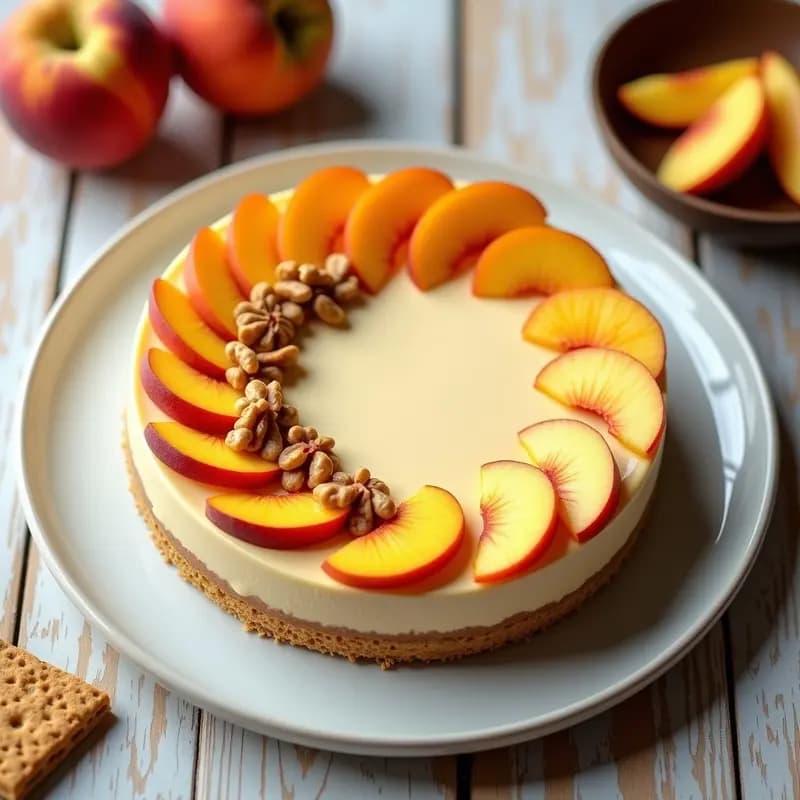 Cheesecake de Durazno y Galleta María: Postre Argentino Sin Horno y Eco